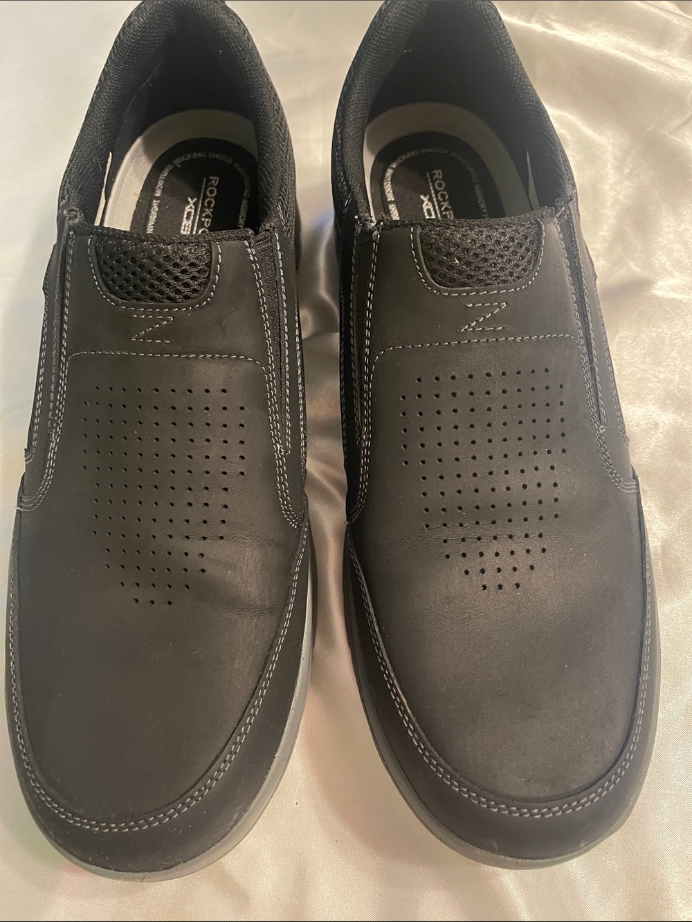 Rockport Black Perforated Slip-On Loafers